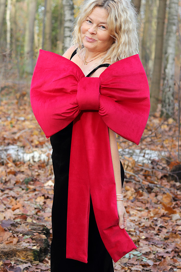 Velvet Papillon, welurowa kokarda pluszowa XL