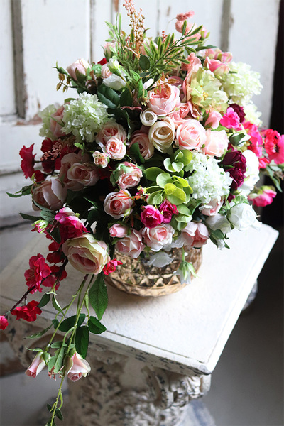 bogata kompozycja w złotym naczyniu, Hrabina 2, wys.40cm 