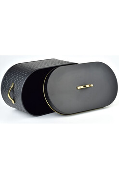 chlebak metalowy Modern Kitchen, czarny, wym.34x18x13cm