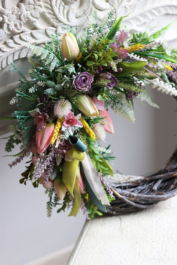 wielkanocny wianek z jajkami, Tulipania