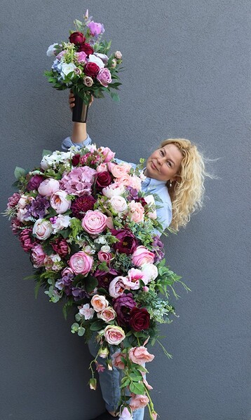 Destinato, bukiet nagrobny we wkladzie, dł.59cm