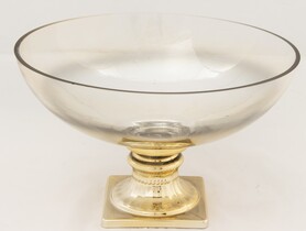 patera szklana Burano Gold A, wym.19.5x32x32cm