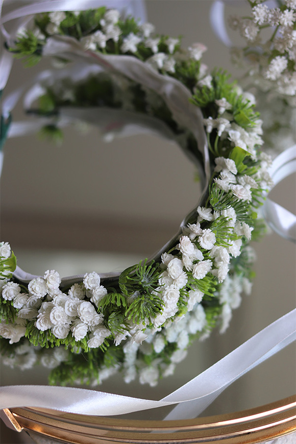 Sakramento, komunijny kwiatowy wianek na głowę, rozmiar uniwersalny