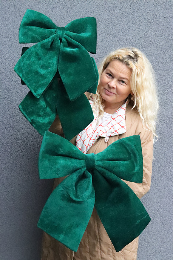 welurowa kokarda pluszowa zawieszka	