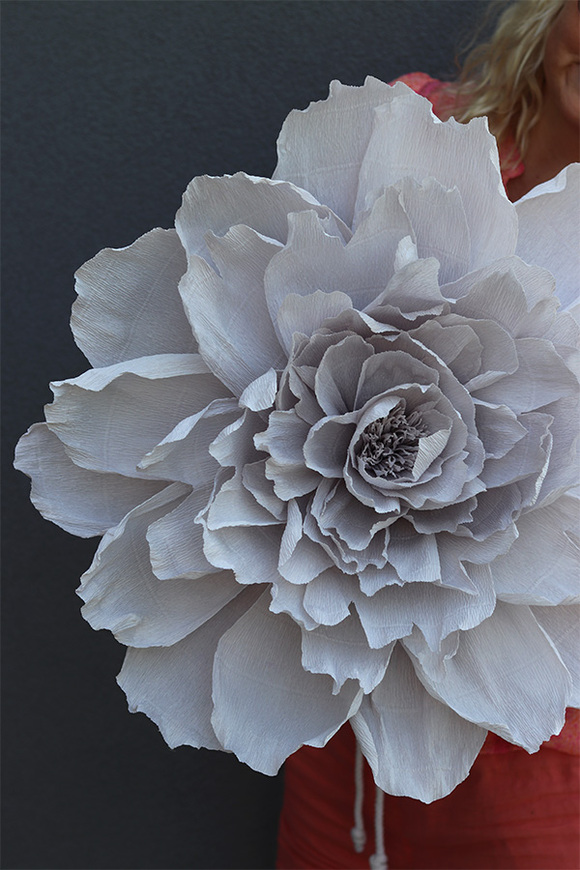 Paper Flower G, ręcznie robiony kwiat papierowy, wym.42x19cm