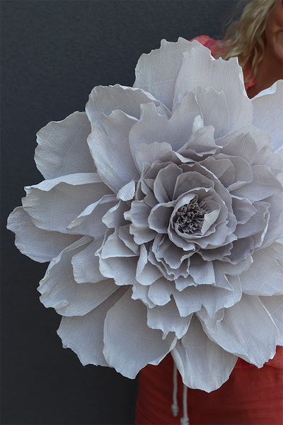 Paper Flower G, ręcznie robiony kwiat papierowy, wym.42x19cm