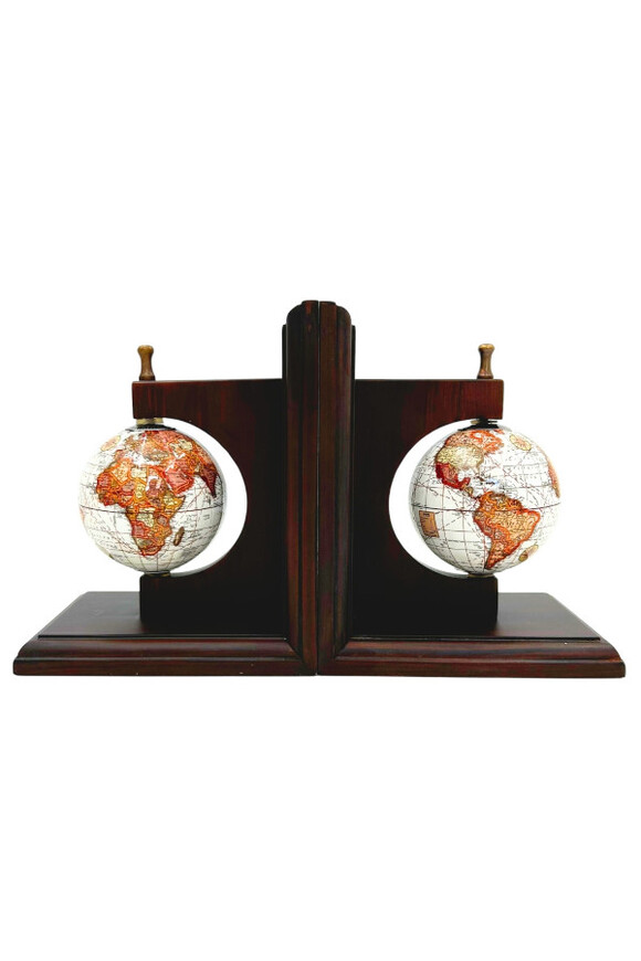 Bookend Globus, dwie podpórki książek