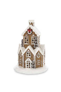 Gingerbread House T, świąteczny domek z piernika LED, wym.22x14.5x14.5cm