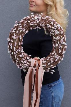 OD RĘKI Bazie, wielkanocny wianek na drzwi, śr.32cm