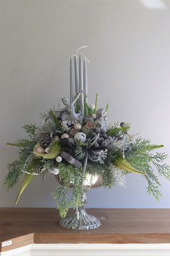 Silver Premium Ballet 2, stroik adwentowy w pucharze, wys.43cm