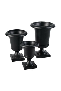 Nero A, smukły metalowy puchar, wym.23x17cm