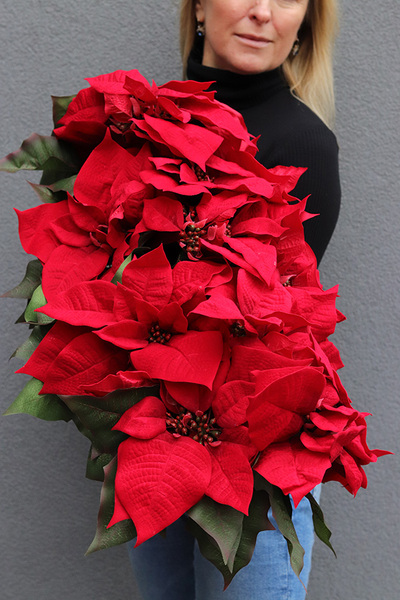 Gwiazda Betlejemska Longia, wysokiej jakości sztuczna roślina