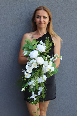 Wedding Place 2, biała dekoracyjna girlanda, dł.60cm