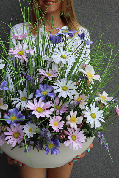 Laos Letnia Łąka 2, kompozycja z traw i kwiatów