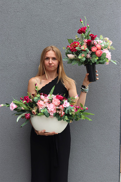 Pelagia, bukiet nagrobny we wkładzie, dł.60cm