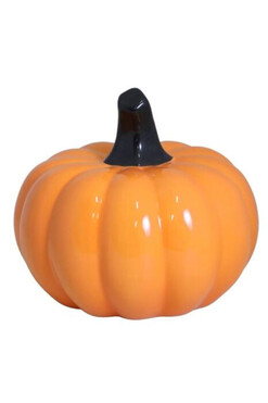 Pumpkin Orange B, dekoracyjna dynia ceramiczna, duża, wym.14x16cm 
