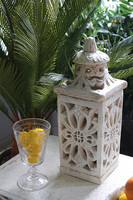 Dahli, ceramiczny ażurowy lampion