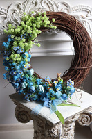 Zające w Błękicie, wielkanocny wianek dekoracyjny