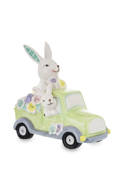 Bunny Life, figurka wielkanocna zajączek w autku