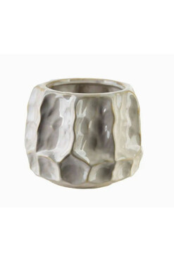 Earth B, nowoczesna osłonka / donica, beżowy, wym.10x15x12.5cm