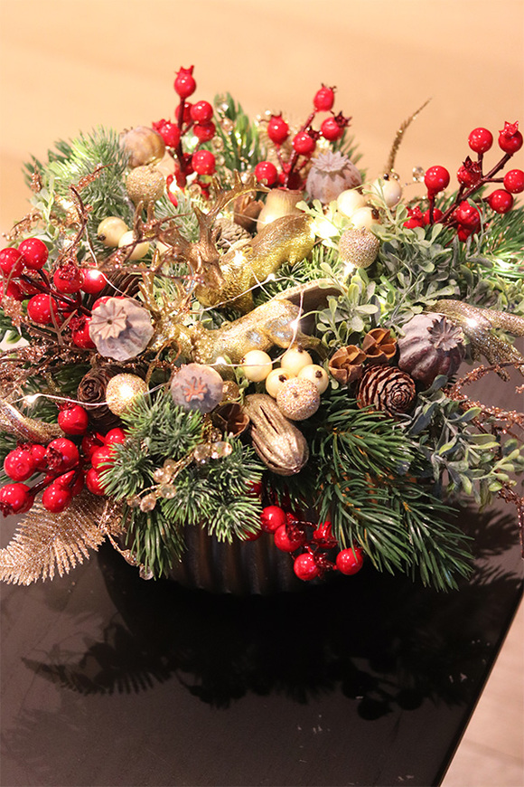 Moko Xmas, świąteczny stroik LED z jeleniem