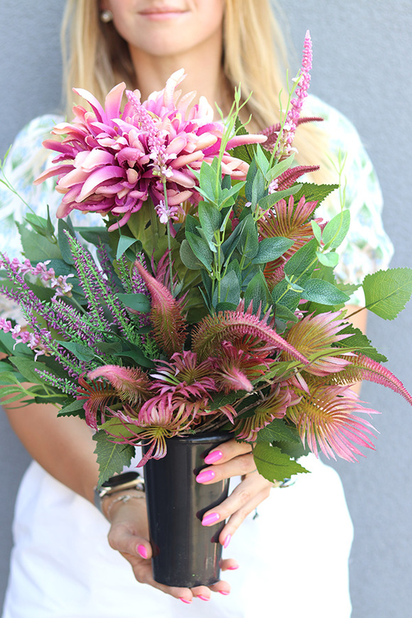 Chryzantemo, wieniec & bukiet, komplet nagrobny, śwym.60/48cm