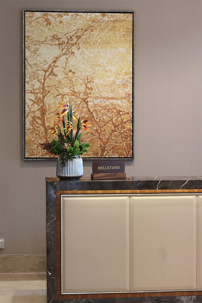 Strelicja Premium Hilton, kompozycja w srebrnej donicy