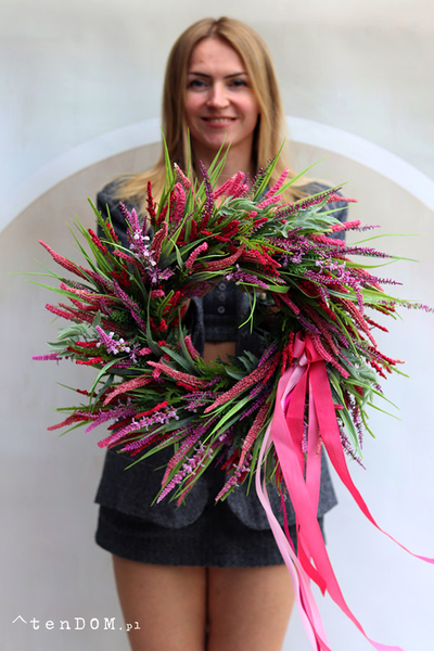  Heather Romance jesienny wianek z wrzosami