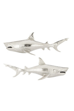 Rekiny kpl.2szt., metalowa dekoracja ścienna, wym.20x67x21cm