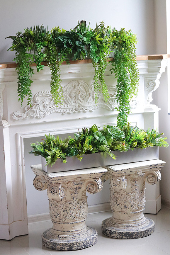 Longia Green Steel 2, sukulenty w stalowej donicy