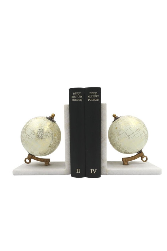 Bookend Globe, dwie podpórki książek