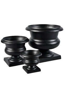 Nero A, pękaty metalowy puchar, wym.31x33cm