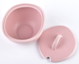 Juliette, porcelanowy cukiernica wym.11.5x10.5x7.5cm, kolor różowy