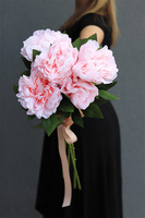 bukiet różowych peonii, Lalandia, 5szt, dł.85cm