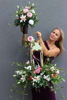 Angelo Garden Pink Subtelina, komplet dekoracji nagrobnych