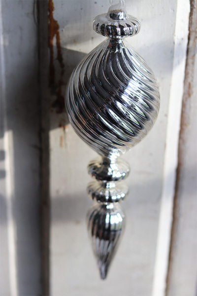 Silvito, srebrna zawieszka szklana, dł.29cm