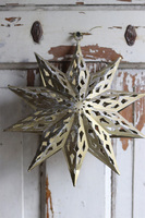 XMas, zawieszka / dekoracja świąteczna metalowa gwiazda, 30x30x7cm