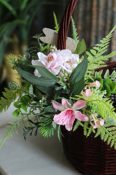 dekorowany koszyczek wielkanocny, Assami, wys.30cm