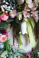 asymetryczny wianek z dzwonkiem na drzwi, Helusti, śr.38cm 