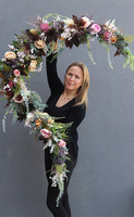 Boho Sahara, stylowa girlanda ze sztucznych kwiatów, dł.210cm