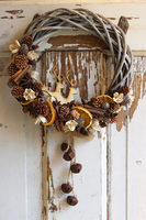 Reny Natural, świąteczny wianek z reniferami