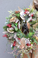 Glamour Winter Ginko, zimowy wianek z miłorzębem