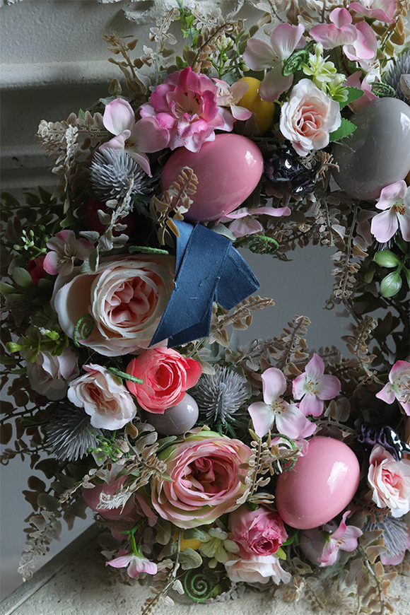  bajeczny wianek wielkanocny, Green Canoe Pastels Small, śr.42cm 