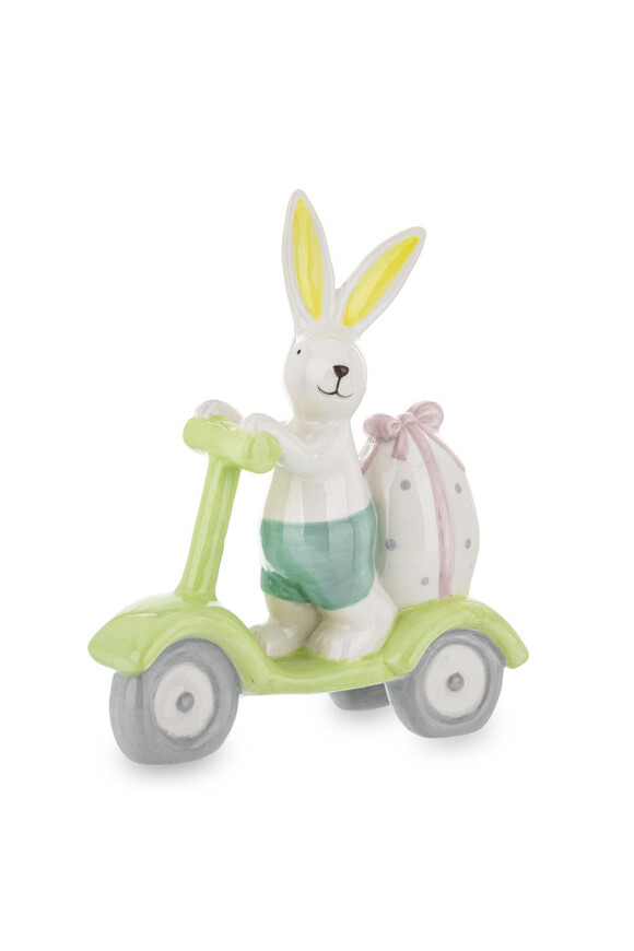 Bunny Life, figurka wielkanocna zajączek na hulajnodze