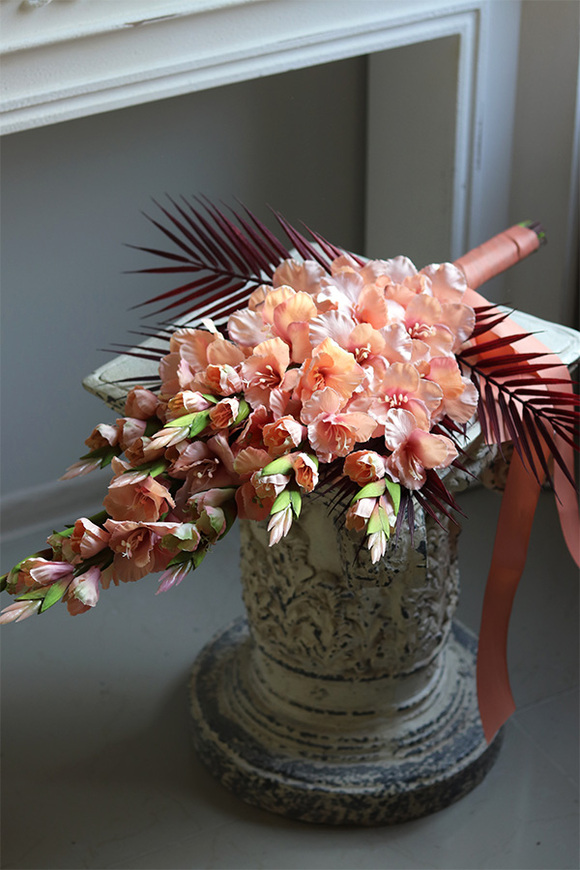 Mieczyki Mortario, bukiet nagrobny do położenia