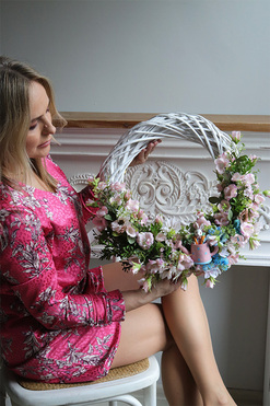 Spring Light, wiosenny wianek dekoracyjny, rozp.46cm