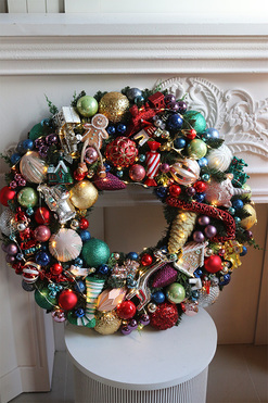 OD RĘKI Funky Christmas 2, świąteczny wianek dekoracyjny, śr.57cm