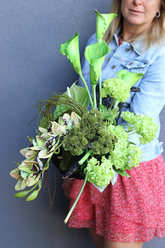 Green Place, dekoracja nagrobna na plastrze drewna, wym.60x45cm