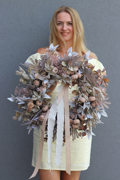 Delikateria, jesienny wianek na drzwi, śr.50cm