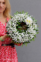  Letni Poranek, wianek dekoracyjny z gipsówką